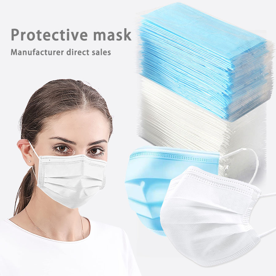 Disposable Mask Blue - 50/100 шт. одноразовая маска для лица,