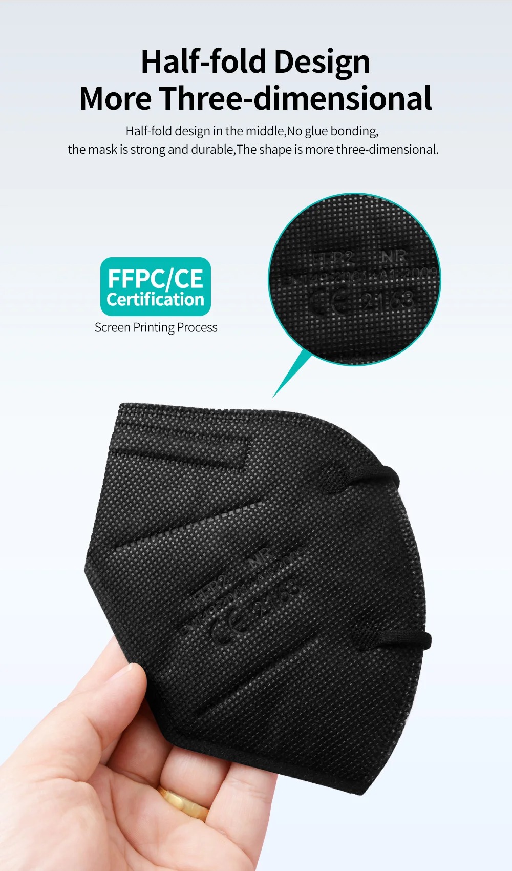 Многоразовые маски FFP2 KN95 с – обзор и цена Black Face Mask Pack